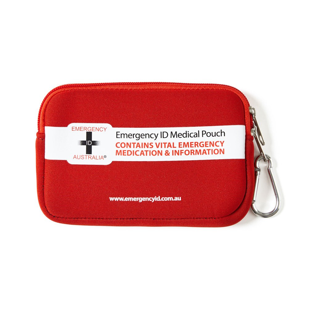 Medical Emergency ID Pouch - Red - Small – Brenniston