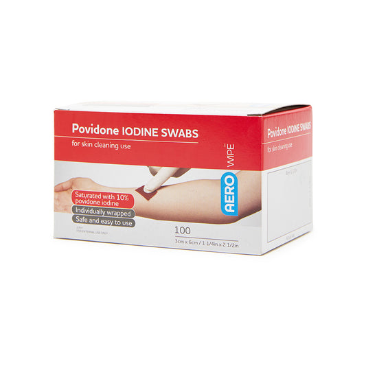 Povidone Iodine Swab 6cm x 3.3cm (100)