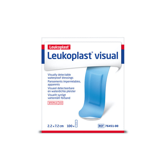 Blue Visual Dressing Strips 7.2cm x 2.2cm (100)