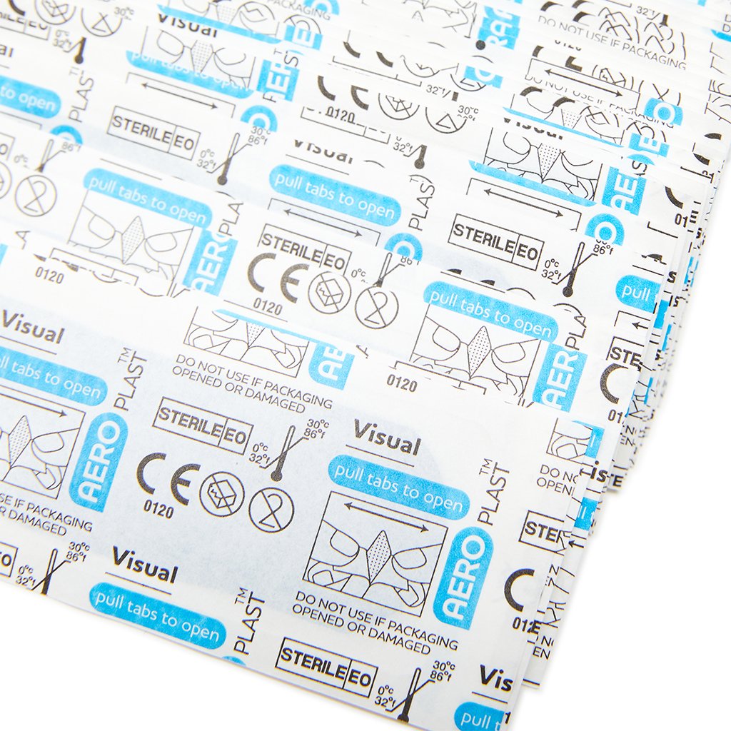 Blue Visual Dressing Strips Wide 7.5cm x 2.5cm (100) - Brenniston