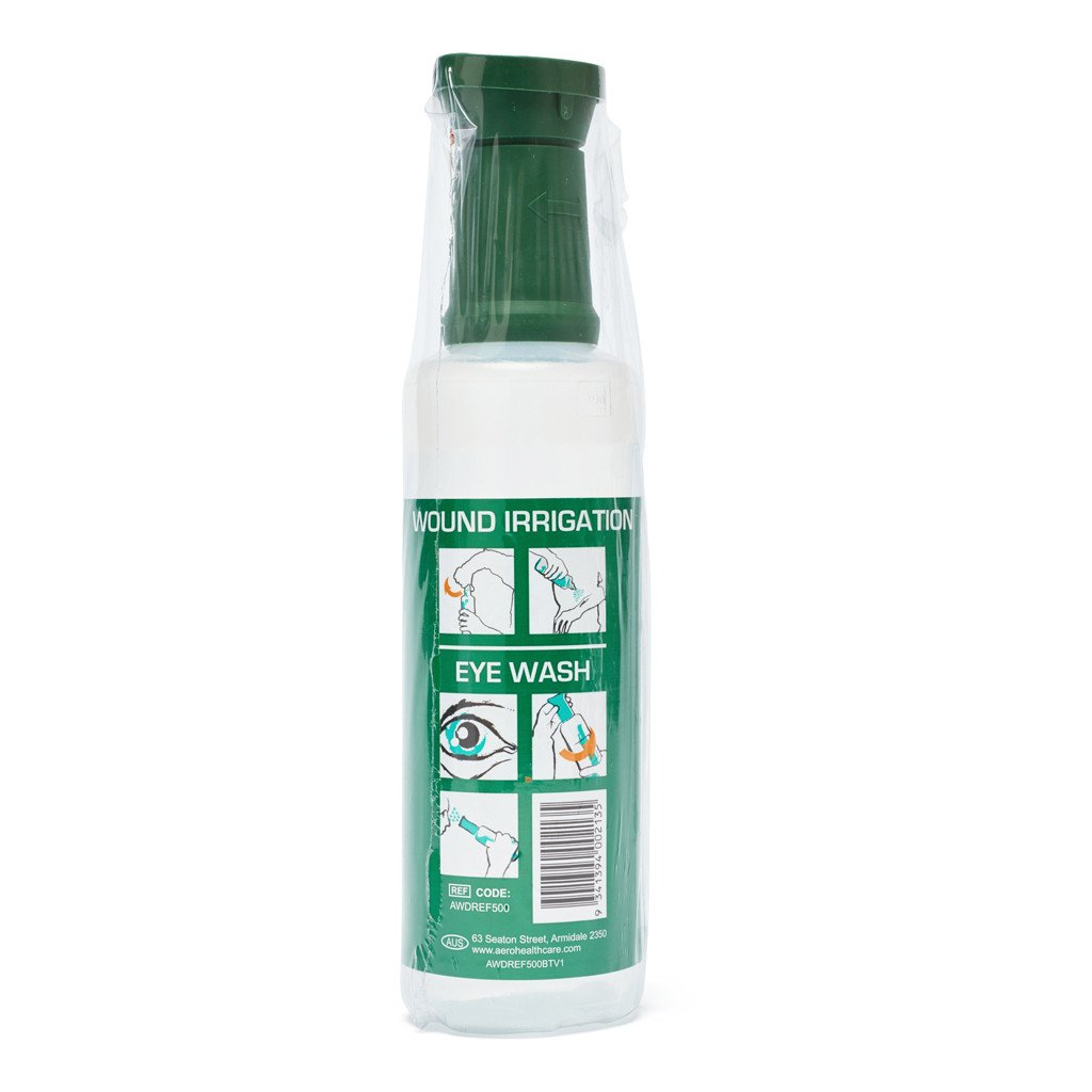 Eyewash Saline with Eye Cup 500ml - Brenniston