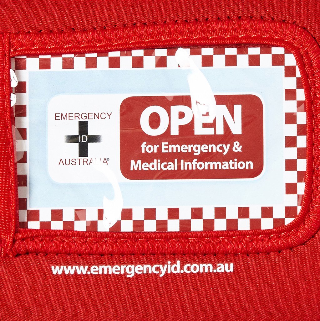 Medical Emergency ID Pouch - Red - Small - Brenniston